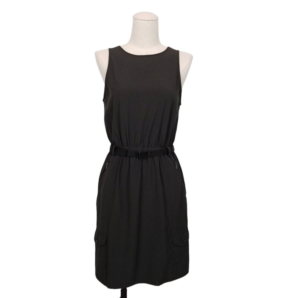 Patagonia Fleetwith Belted Dress Black Sz Extra Small
